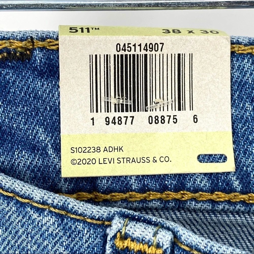 Levi's Men's 511 Slim-Fit Ripped Flex Jeans Blue Wash